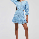 French Connection Cilla Broderie Anglaise Cut-Out Mini Dress