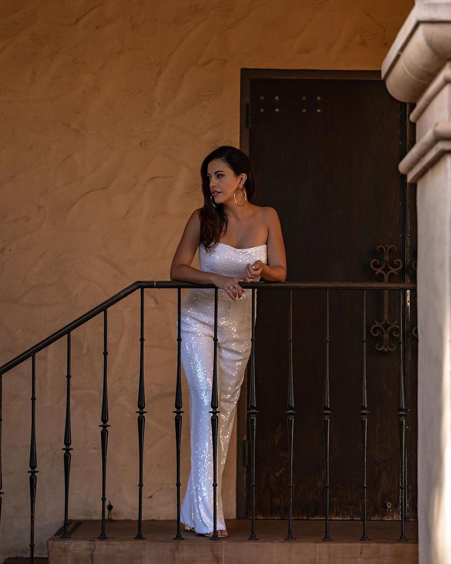 Dress The Population Andy White Sequin Jumpsuit