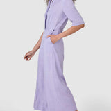 Closet London Purple Shirt Jumpsuit