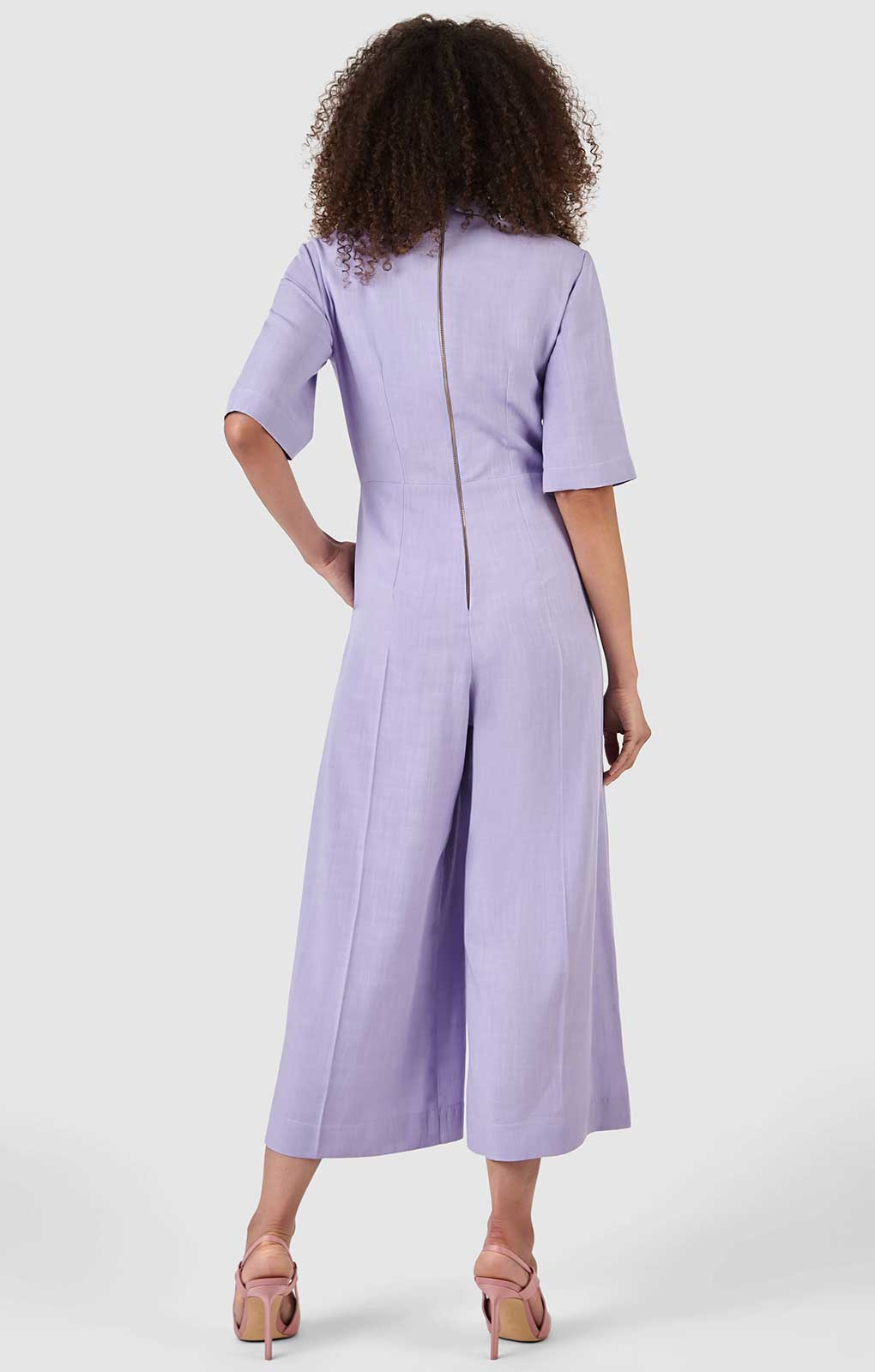 Closet London Purple Shirt Jumpsuit