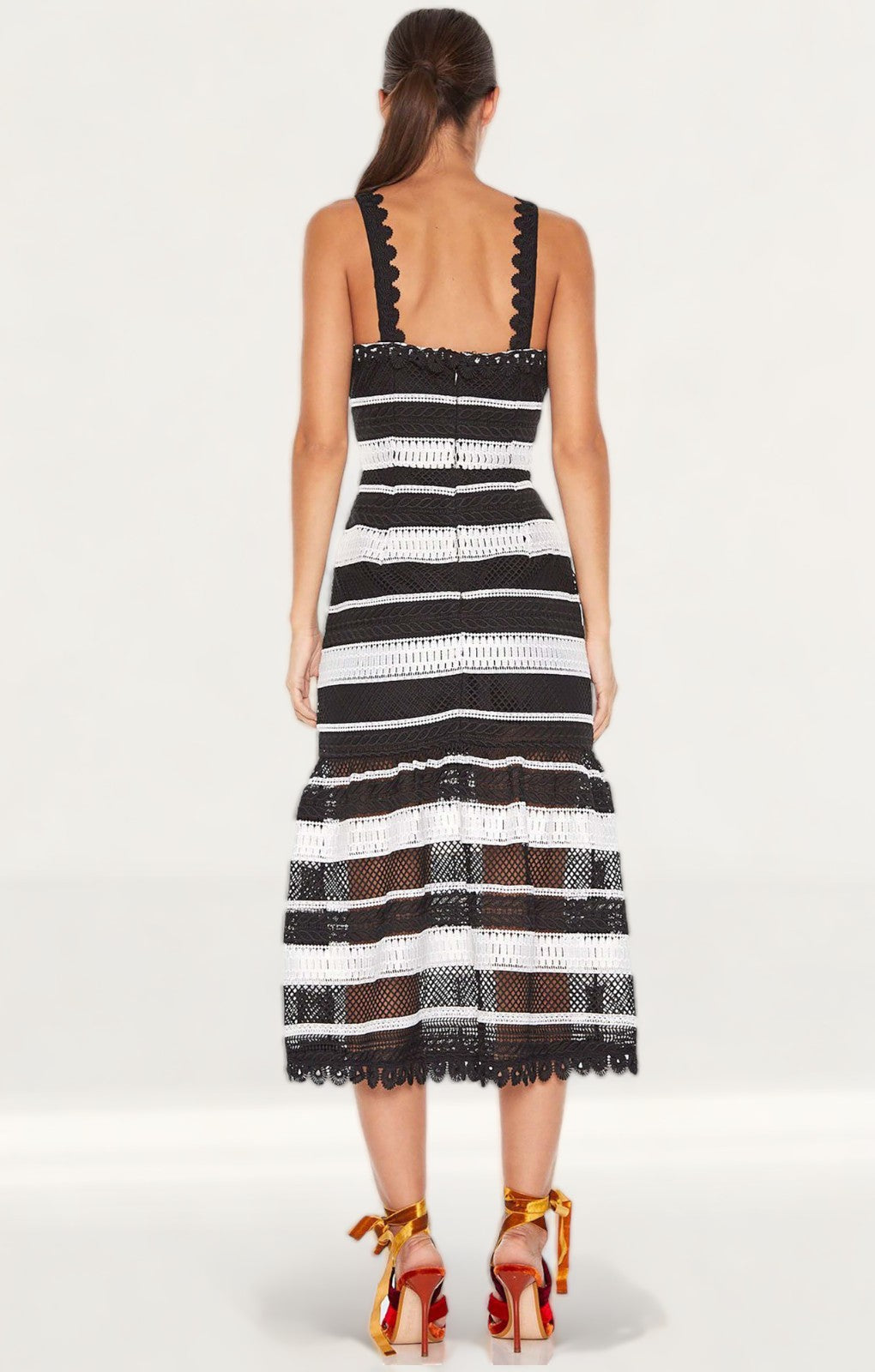 Talulah Darling White And Black Midi