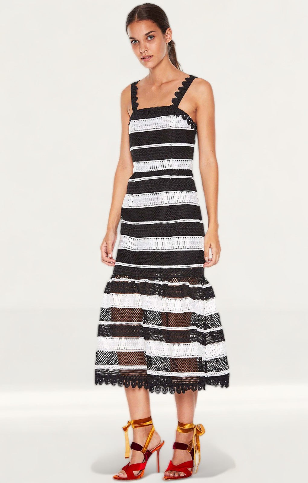 Talulah Darling White And Black Midi