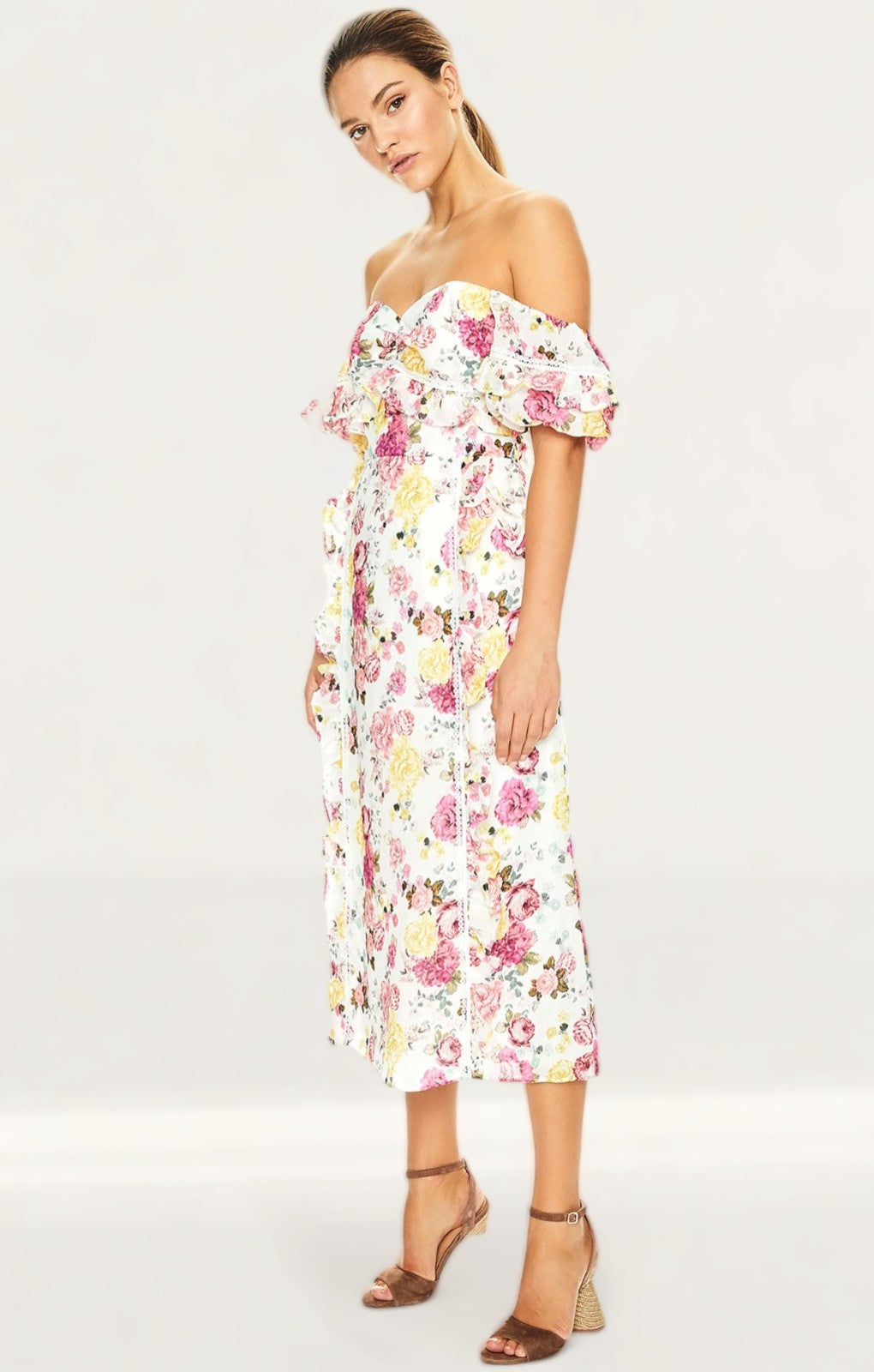 Talulah Floral Tea Time Midi Dress