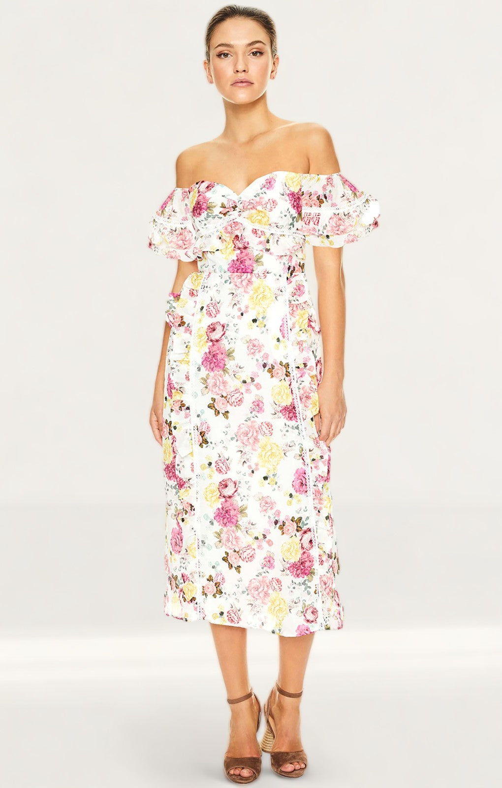 Talulah Floral Tea Time Midi Dress