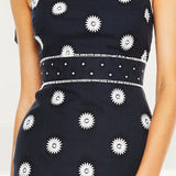 Talulah Midnight Daisy Whimsical Midi Dress