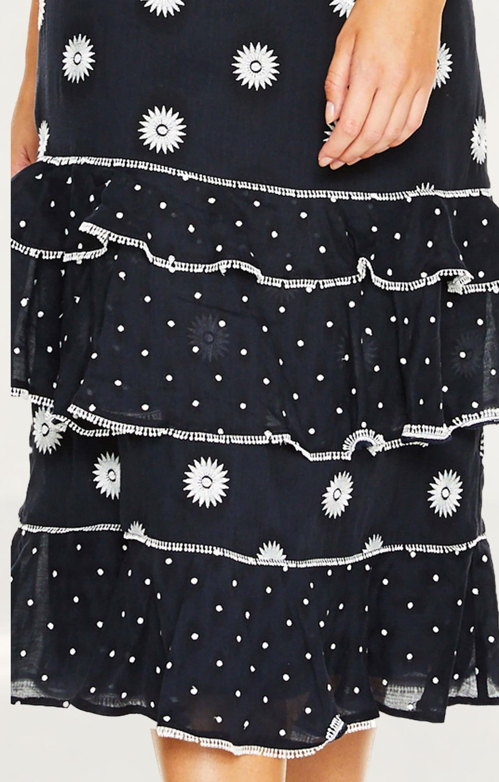Talulah Midnight Daisy Whimsical Midi Dress