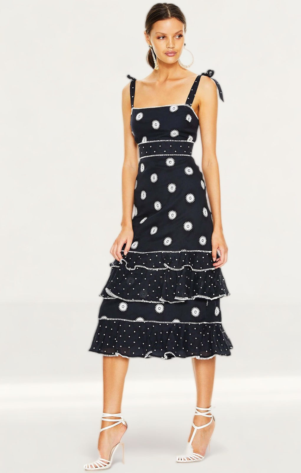 Talulah Midnight Daisy Whimsical Midi Dress