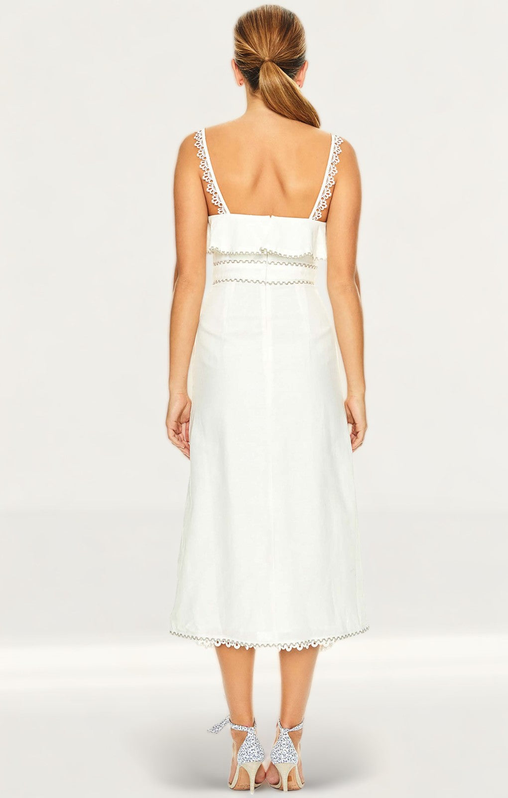 Talulah White Champagne Cocktail Midi Dress
