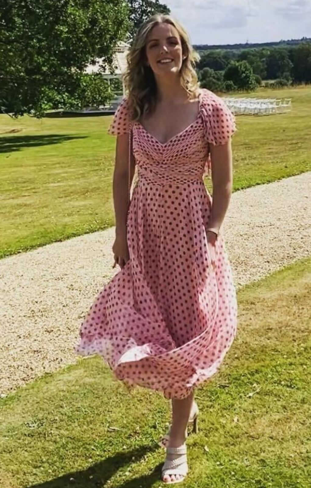 Talulah Fuchsia Spot Power Of Love Midi Dress