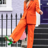 M&S Tangerine Linen Viscose Ultimate Blazer & Trouser