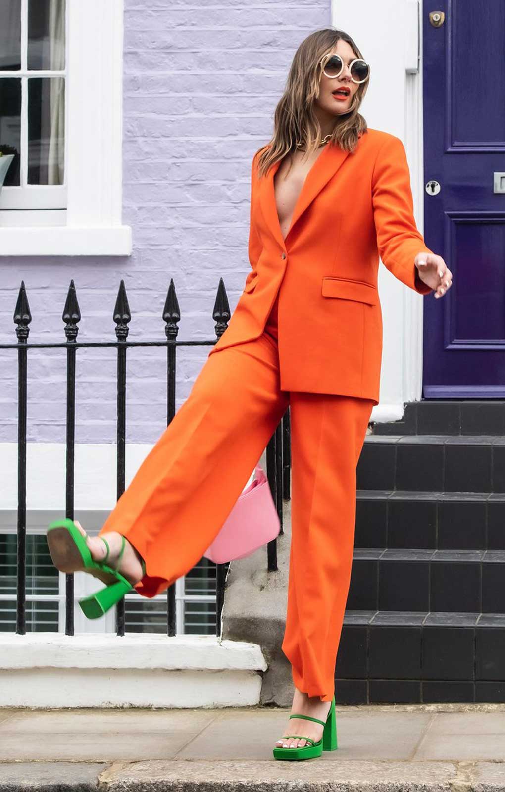 M&S Tangerine Linen Viscose Ultimate Blazer & Trouser