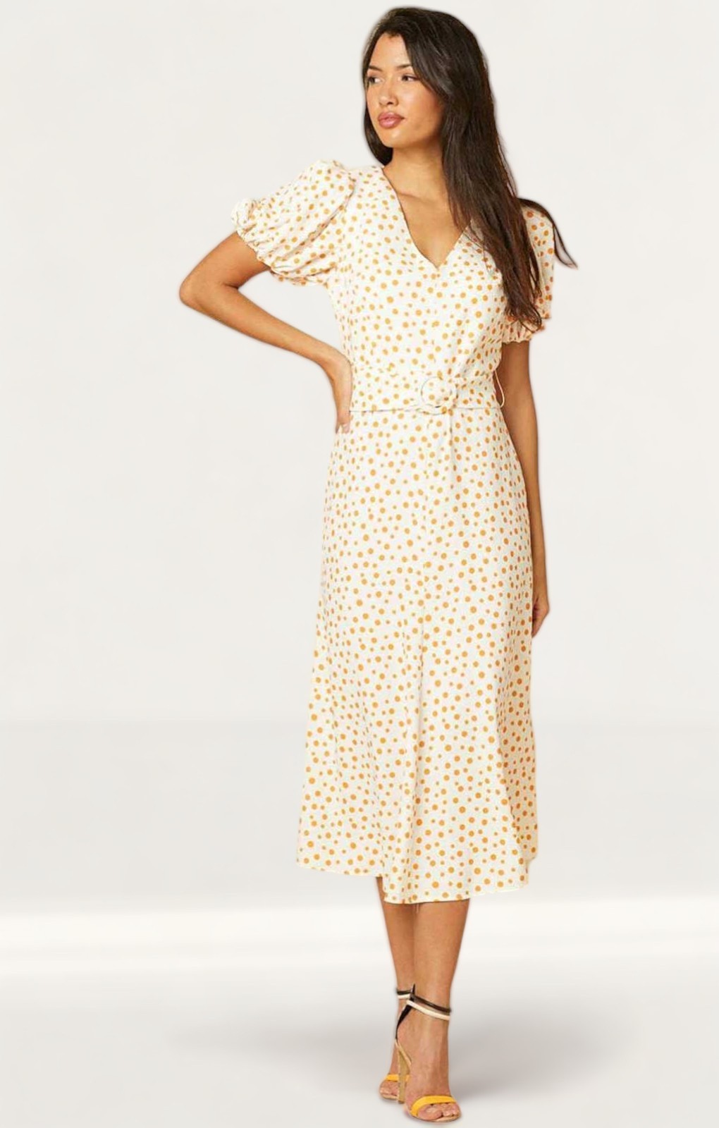 Timeless London Catherine Polka Dot Midi Dress