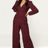 Timeless London Red Print Vienna Jumpsuit