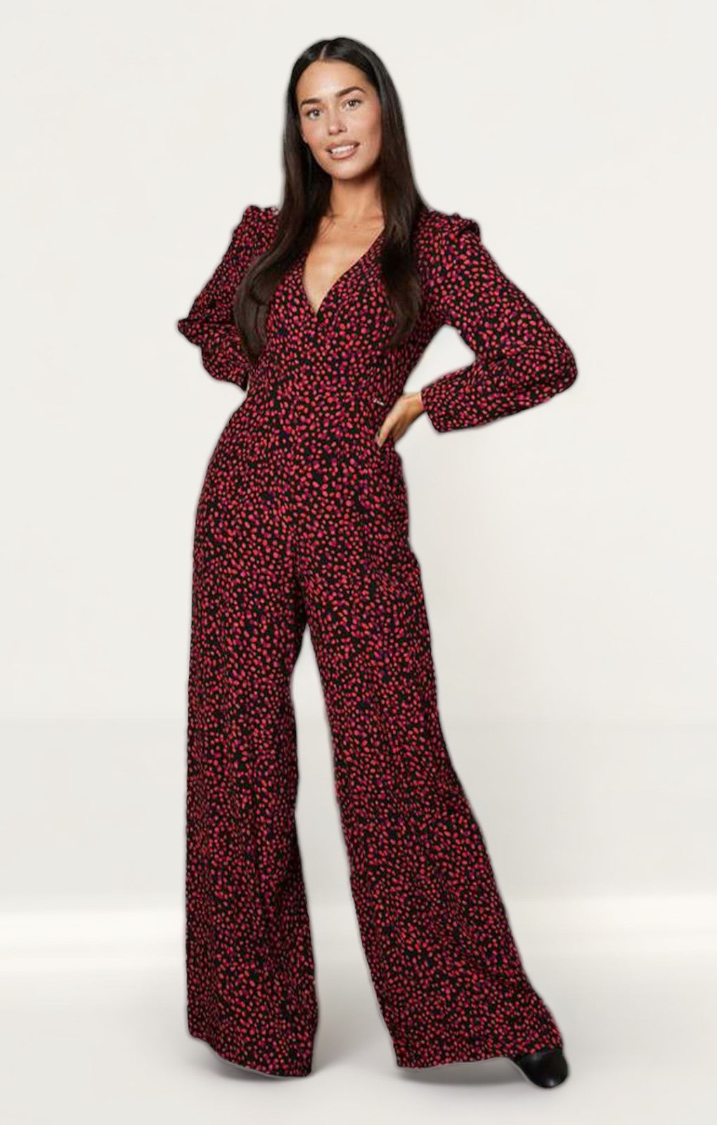 Timeless London Red Print Vienna Jumpsuit