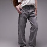 Topshop Carpenter Jean In Ice Grey – jeans by Topshop, available to rent from Hirestreet