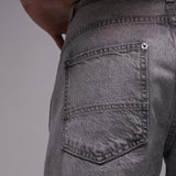 Topshop Carpenter Jean In Ice Grey – jeans by Topshop, available to rent from Hirestreet