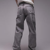 Topshop Carpenter Jean In Ice Grey – jeans by Topshop, available to rent from Hirestreet