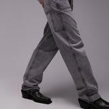Topshop Carpenter Jean In Ice Grey – jeans by Topshop, available to rent from Hirestreet