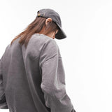 Topshop Le Sports Sweat In Washed Black – tops by Topshop, available to rent from Hirestreet