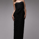 Topshop Lace Corset Midi Dress In Black – dresses by Topshop, available to rent from Hirestreet