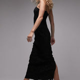 Topshop Lace Corset Midi Dress In Black – dresses by Topshop, available to rent from Hirestreet