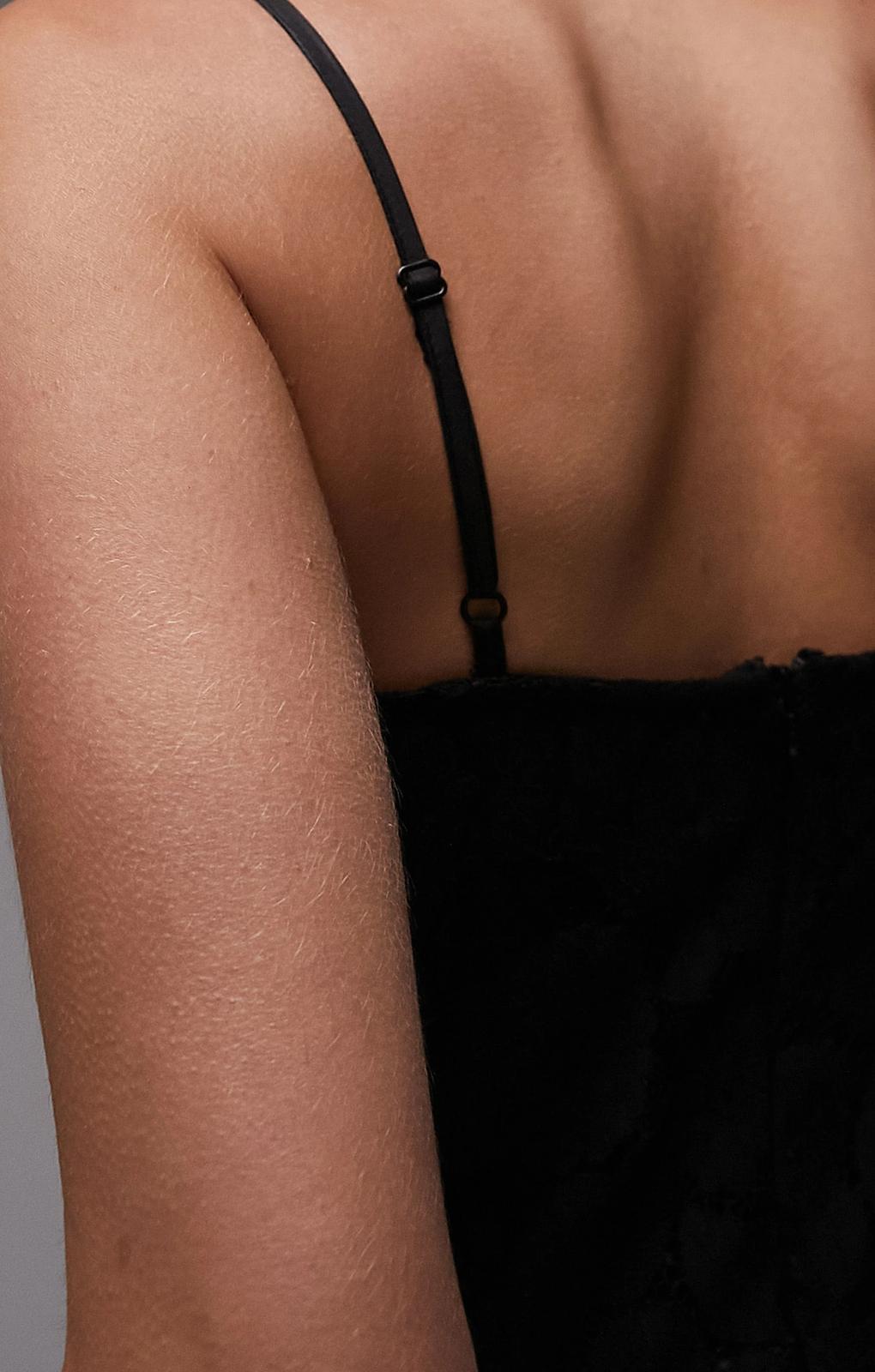 Topshop Lace Corset Midi Dress In Black – dresses by Topshop, available to rent from Hirestreet