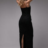 Topshop Lace Corset Midi Dress In Black – dresses by Topshop, available to rent from Hirestreet