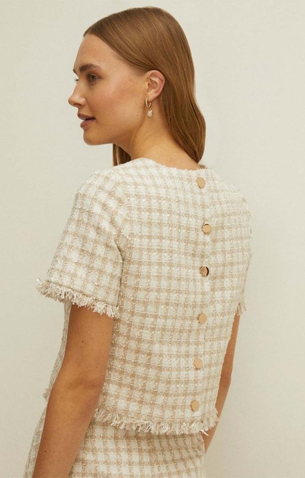 Oasis Tweed Fringed Co-Ord