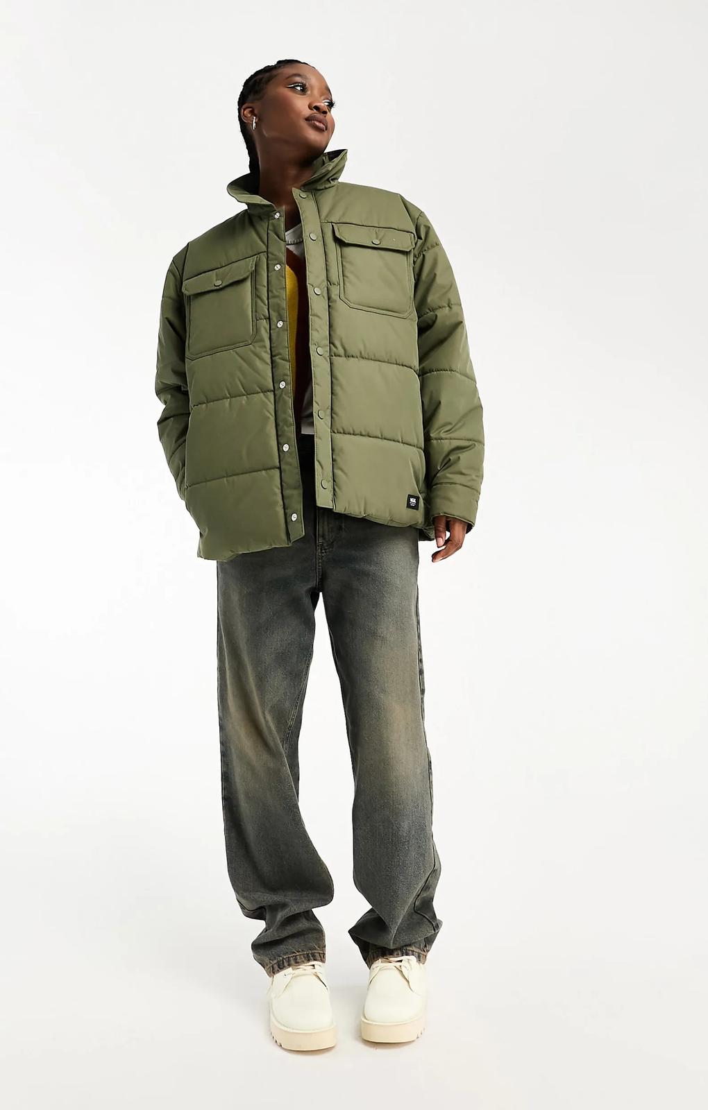 Vans Foundry Puffer Mte Jacket In Winter Green – coats & jackets by Vans, available to rent from Hirestreet