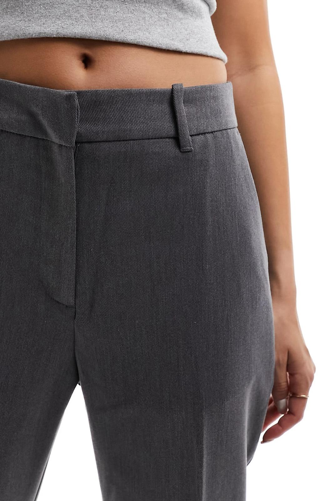 Vero Moda Tailored Kick Flare Trousers In Medium Grey Melange – trousers by Vero Moda, available to rent from Hirestreet