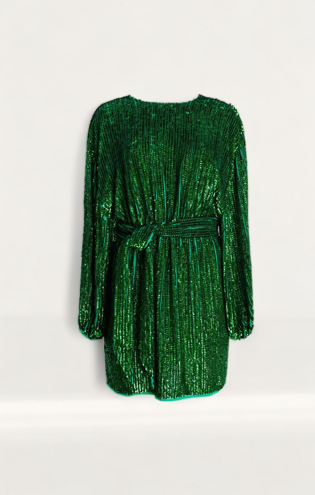 Warehouse Hand Sequined Belted Mini Dress