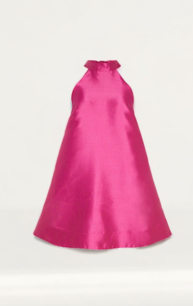 Warehouse Satin Twill Bow Back A Line Dress