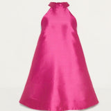 Warehouse Satin Twill Bow Back A Line Dress
