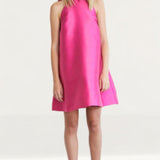 Warehouse Satin Twill Bow Back A Line Dress