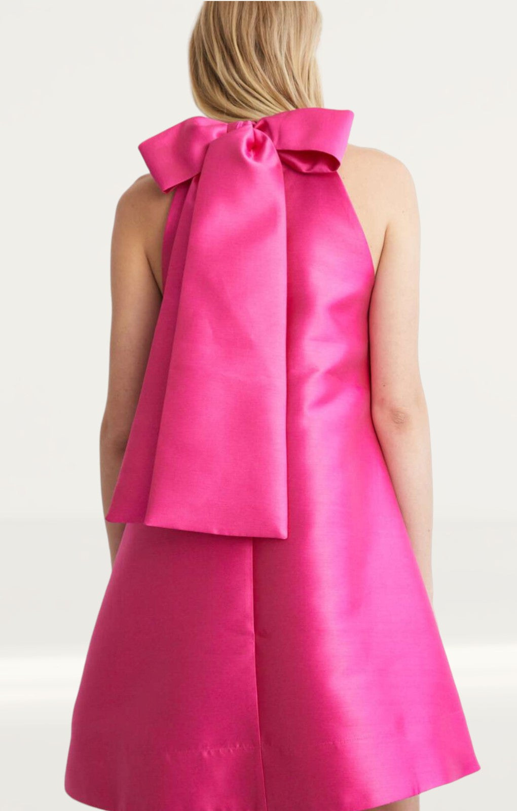 Warehouse Satin Twill Bow Back A Line Dress product image