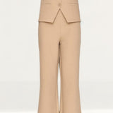 Warehouse Taupe Premium Bustier Tailored Jumpsuit