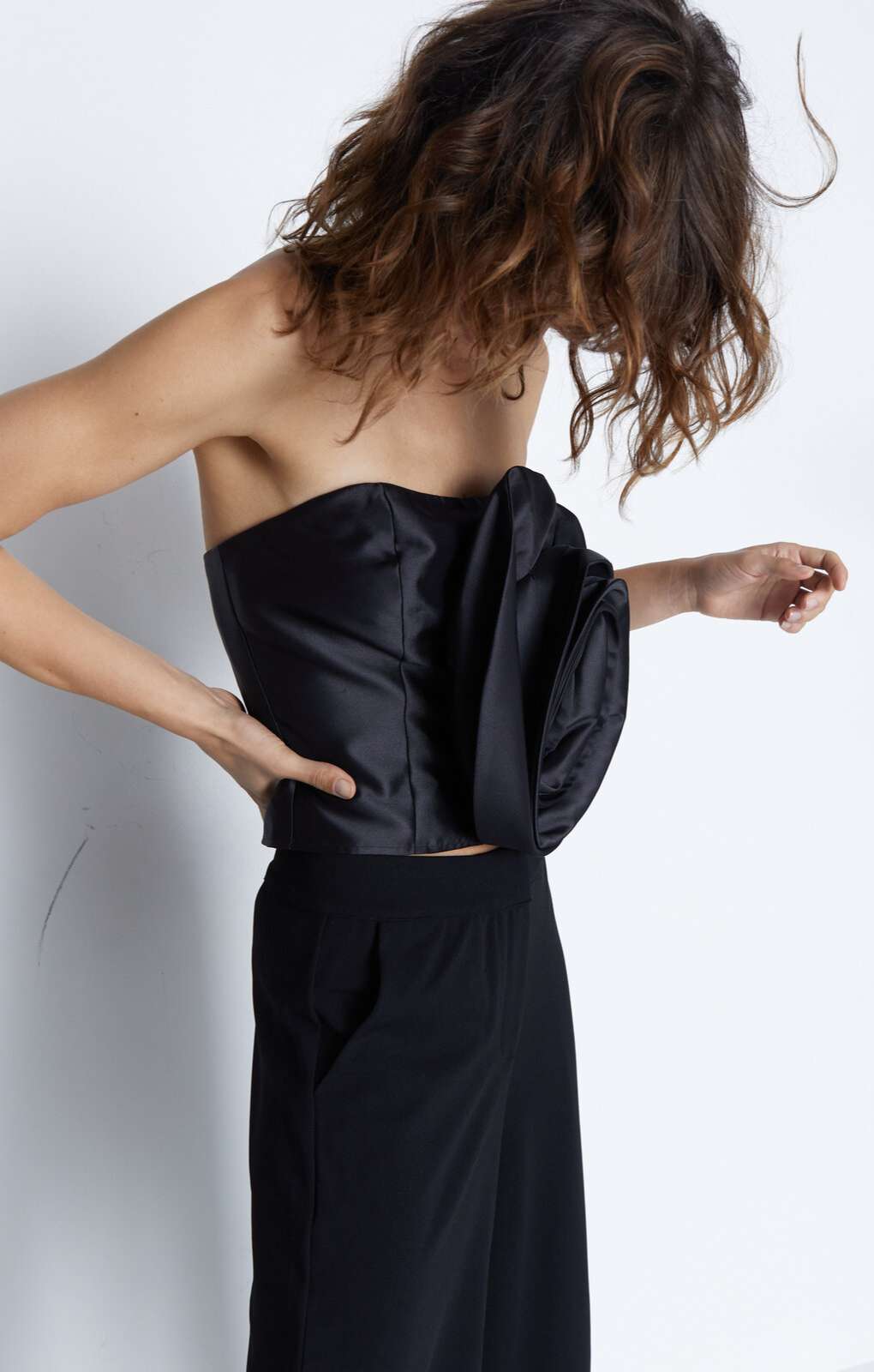 Warehouse Corsage Detail Bandeau Top