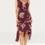 WAYF Marlyn Tiered Ruffle Midi Dress