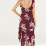 WAYF Marlyn Tiered Ruffle Midi Dress