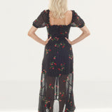 WAYF Pamela Off Shoulder Chiffon Maxi Dress