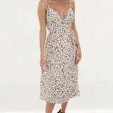 WAYF Rosie Floral Wrap Midi Dress