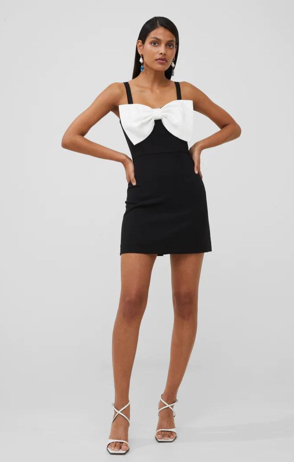French Connection Whisper Bow Strappy Mini Dress