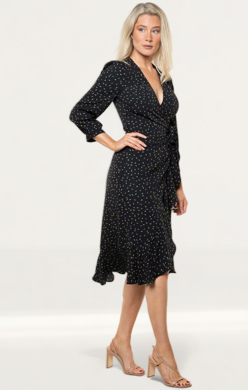 Whistles Bud Print Wrap Dress