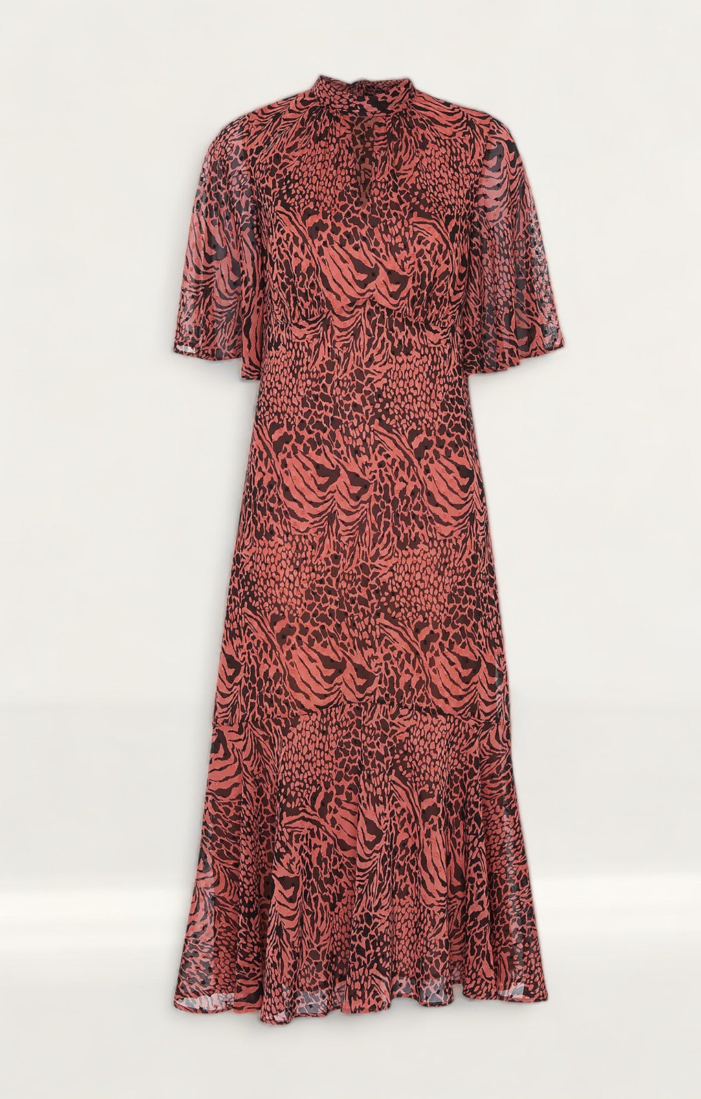 Whistles Desert Zebra Print Midi Dress