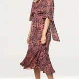 Whistles Desert Zebra Print Midi Dress