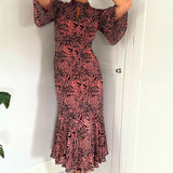 Whistles Desert Zebra Print Midi Dress