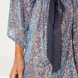Winona Blue Fantasia Wrap Mini Dress