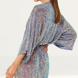 Winona Blue Fantasia Wrap Mini Dress