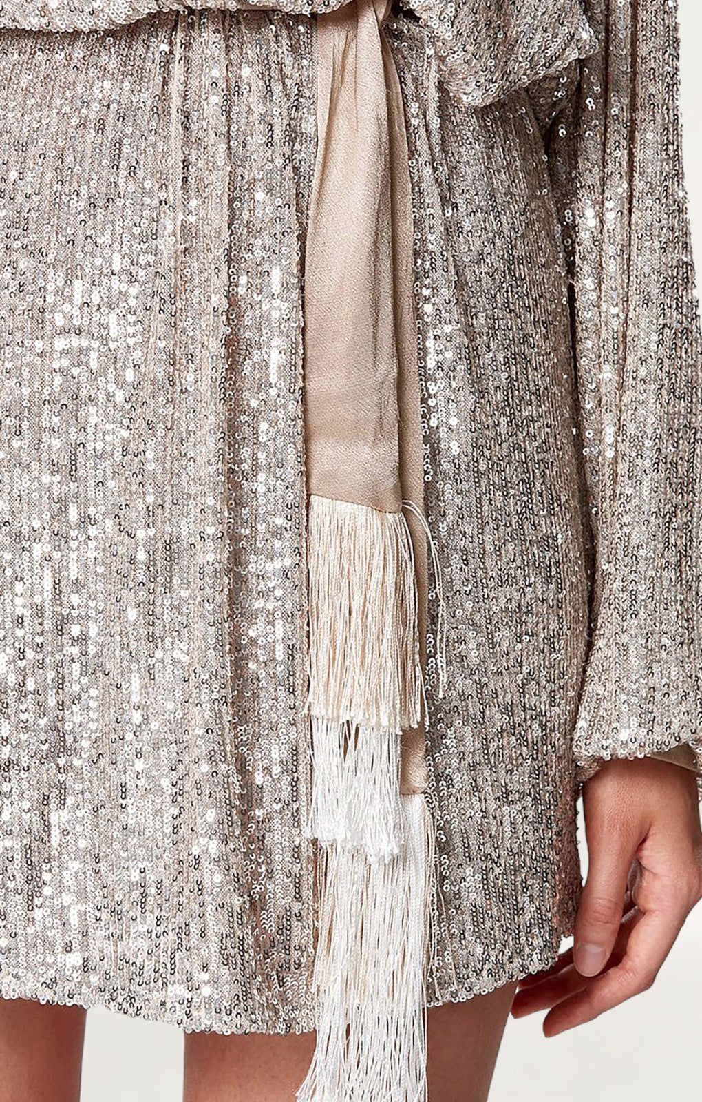 Winona Broadway Silver Sequin Mini Dress