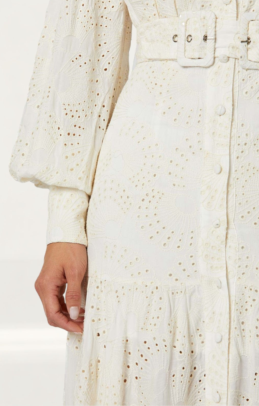 Winona Cream Gazelle Button Up Maxi Dress